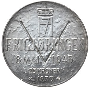 Norway, 25 kroner, 1970