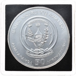 Rwanda, 50 Francs, 2017, Hippopotamus