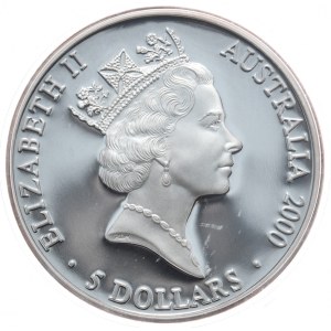 Australia, 5 Dollars, 2000, Olympics/Sharks