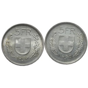 Szwajcaria, 2x5 Franków, 1967-69r.