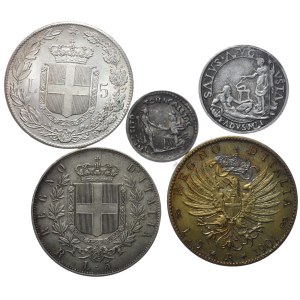 Italie et autres, 5 lires, copies