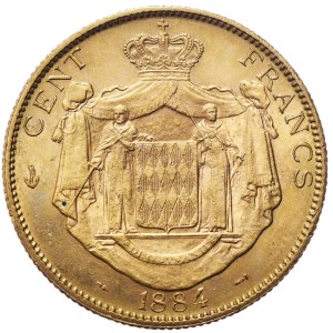 Monaco, 100 Francs, 1884