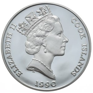 Cook Islands, $50, 1990, Bison