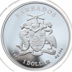 Barbados, 1 Dollar, 2022, Octopus