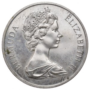 Bermuda, 1 Dollar, 1972, Silver Jubilee of Queen Elizabeth II and Prince Philip