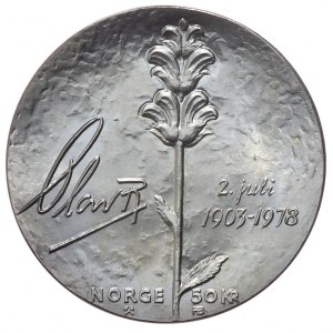 Norway, 50 kroner, 1978, Olaf V
