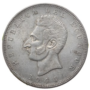 Ecuador, 5 Sucres, 1944