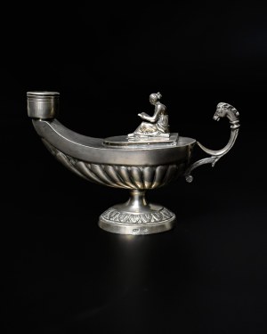 Olive lamp, silver, Russia 19th century.