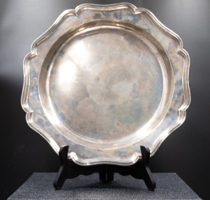 Silver plate, Poland 19th century.