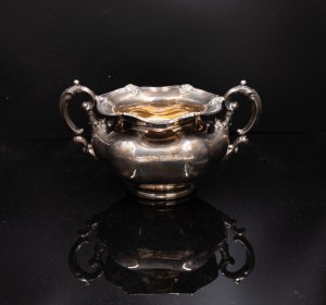 Silver sugar bowl, Russia 19th century.