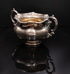 Silver sugar bowl, Russia 19th century.