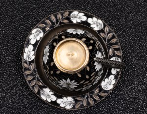 Pair of silver cups, USSR 20th century.