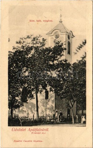 1908 Apátfalva (Csanád), Római katolikus templom. Fendler Gusztáv kiadása (EK)