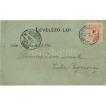1899 Balatonfüred, kikötő, gőzhajó este holdfényben. Johannes Haacke kiadása (EK)