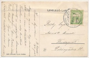 1916 Balatonföldvár, nyaralók, villák, fürdőház, stég, fürdőzők. Gerendai Gyula kiadása (ázott / wet damage...