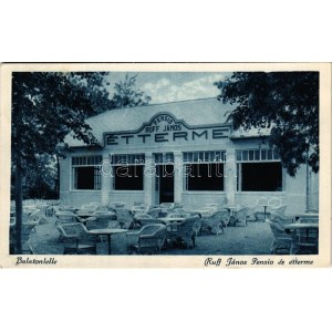 1926 Balatonlelle, Ruff János pensio és étterem, kerthelyiség