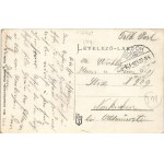 1914 Balatonszentgyörgy, Falu részlet, ökrös szekér. MÁV levelezőlapárusítás (EK)
