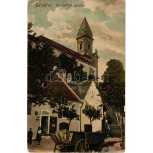 1912 Bánfalva, Sopronbánfalva, Wandorf; Kármeliták zárdája, lovasszekér, dohány és bélyeg eladás, bor üzlet. Kummert L...