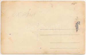 1931 Biatorbágy, Torbágy; Felrobbantott vasúti híd Matuska Szilveszter merénylete után, mozdony maradványok...