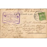 1915 Budapest, Repülőverseny meeting. Sziluettes művészlap, hátoldalán Wágner a hangszerkirály reklámja ...
