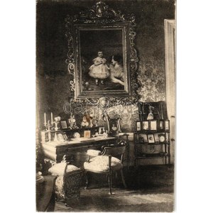 1922 Budapest I. Erzsébet királyné (Sisi) íróasztala az Erzsébet Királyné Emlékmúzeumban (Budai vár), belső (fl...