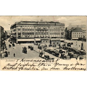1906 Budapest V. Gizella tér (ma Vörösmarty tér), Takarékpénztár, Pesti Magyar Kereskedelmi Bank...
