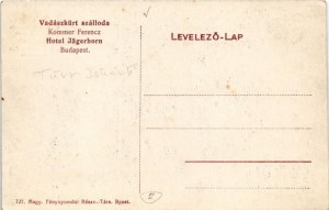 Budapest V. Hotel Jägerhorn Vadászkürt szálloda (Kommer Ferenc), lépcsőház, belső. Türr István utca 5...