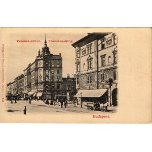 Budapest IX. Ferenc körút és Üllői út sarok, Valéria kávéház, a tornyos ház már nincs meg. Divald 148. (fl...
