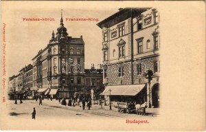 Budapest IX. Ferenc körút és Üllői út sarok, Valéria kávéház, a tornyos ház már nincs meg. Divald 148. (fl...