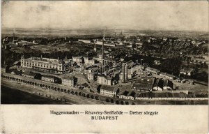 Budapest X. Kőbánya, Első magyar részvény-serfőzde. Haggenmacher, Dreher Antal serfőzdéi, iparvasút, sörgyár reklám + ...