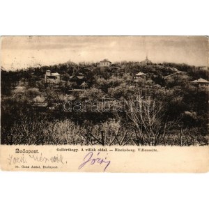 1903 Budapest XI. Gellérthegy, villák oldala. Ganz Antal Budapest 94. (EK)