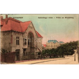 1911 Budapest XI. Gellérthegyi villák (Mányoki út - Orlay utca sarok). Fellner Mór kiadása (EK...