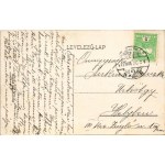 1912 Budapest XII. Svábhegy, fogaskerekű vasút megállóhelye vonattal, vasútállomás. Szerényi Béla kiadása (fl...