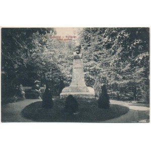 1917 Budapest XII. Svábhegy, Jókai Mór szobor (ázott / wet damage)
