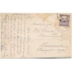 1917 Budapest XII. Svábhegy, Jókai Mór szobor (ázott / wet damage)