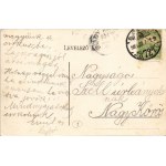 1906 Budapest XIV. Városliget, Wampetics F. vendéglője, étterem kerthelyisége pincérekkel (EK)