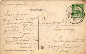 1909 Cered, Czered; Jegyzői lak, templom részlet, szeszgyár. Fogyasztási Szövetkezet kiadása (EK...