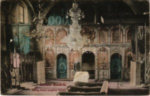 1916 Deszk, Görögkeleti (ortodox) templom, belső. Fogyasztási szövetkezet kiadása (Rb)