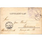 1902 Dunaszekcső, templom, emlékmű. Szecessziós-virágos keret (fa)