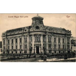 Eger, Osztrák Magyar Bank palota. Özv. Wahl Adolfné kiadása (EK)
