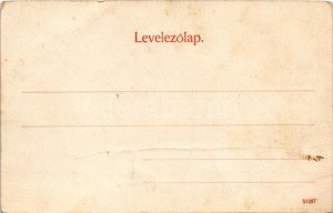 Ercsi, látkép, templom, Szigetújfalu-Ercsi rév. Déri János és fia kiadása (gyűrődés / crease...