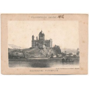 Esztergom, Fölszentelési emlény 1856-ból, főtemplom, bazilika, gőzhajó (non PC) (fl)