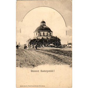 Esztergom, Szent Anna templom és óvónőképző. Kardos Dezső kiadása (Rb)