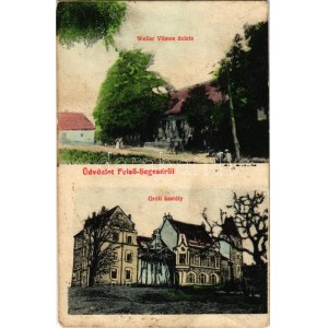 1911 Felsősegesd (Segesd), Weiler Vilmos üzlete, Gróf Széchenyi kastély (fl)