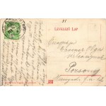 1911 Fonyód, Bélatelepi fürdőház, sínek. Kajos Vilmos kiadása (EB)