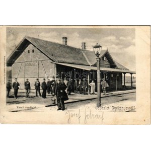 1903 Gyékényes, Vasúti vendéglő a vasútállomás mellett. Weisz Jakab kiadása + BROD - NAGY-KANIZSA 26. SZ....