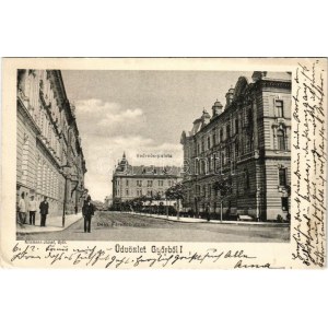 1903 Győr, Veöreös palota, Deák Ferenc utca. Nitsmann József kiadása (EK)