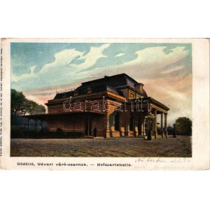 1900 Gödöllő, Udvari várócsarnok, vasútállomás. Walter Haertel, Erdélyi cs. és kir. udvari fényképész felvétele után ...