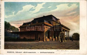 1900 Gödöllő, Udvari várócsarnok, vasútállomás. Walter Haertel, Erdélyi cs. és kir. udvari fényképész felvétele után ...