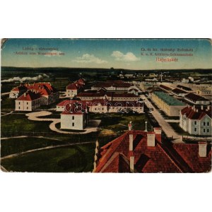 1917 Hajmáskér, Cs. és kir. tüzérségi lövőiskola, látkép a víztoronyból (kopott sarkak / worn corners...